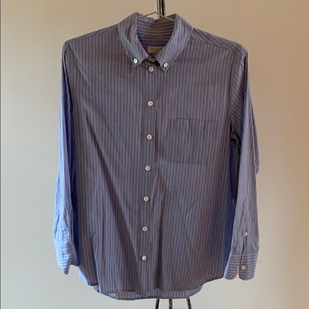 Equipment cotton stripe shirt